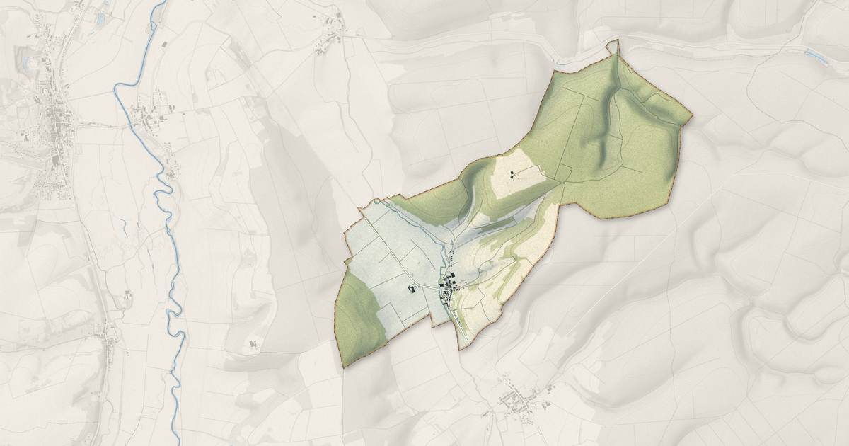 Portrait cartographique de Gibeaumeix : relief, eau, forêts, bâti et voies, calculés à partir des données de l'IGN