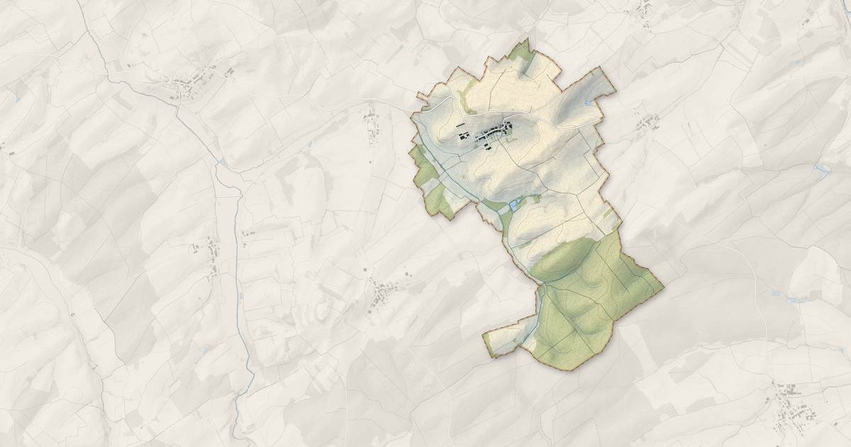 Portrait cartographique de Giriviller : relief, eau, forêts, bâti et voies, calculés à partir des données de l'IGN