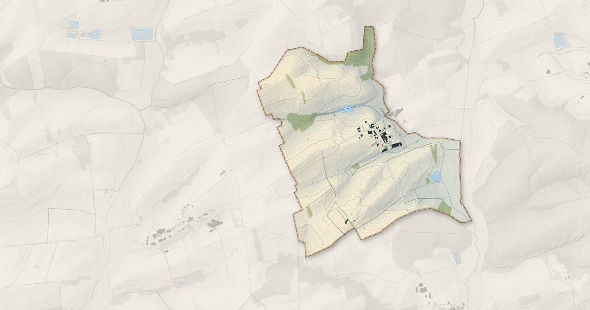 Portrait cartographique de Gondrexon : relief, eau, forêts, bâti et voies, calculés à partir des données de l'IGN