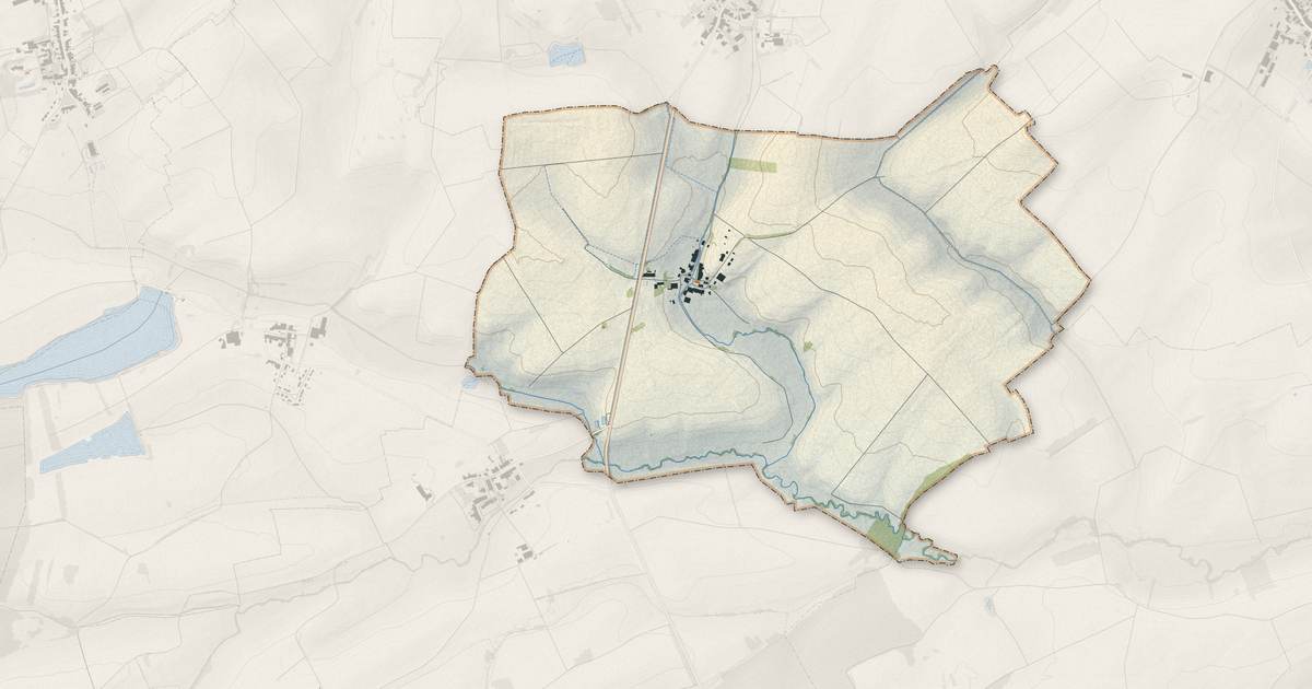 Portrait cartographique de Grosrouvres : relief, eau, forêts, bâti et voies, calculés à partir des données de l'IGN