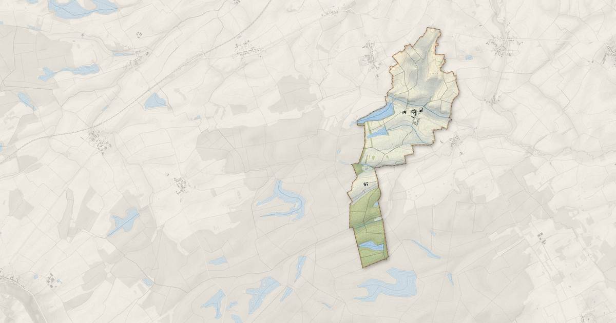 Portrait cartographique de Hamonville : relief, eau, forêts, bâti et voies, calculés à partir des données de l'IGN