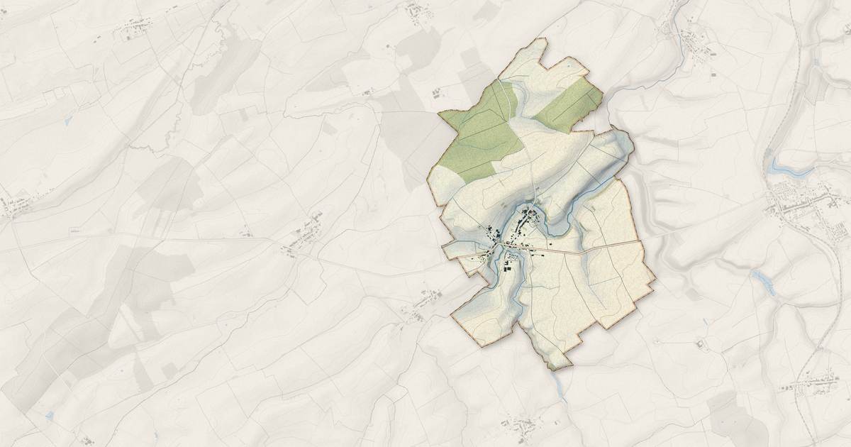 Portrait cartographique de Hannonville-Suzémont : relief, eau, forêts, bâti et voies, calculés à partir des données de l'IGN
