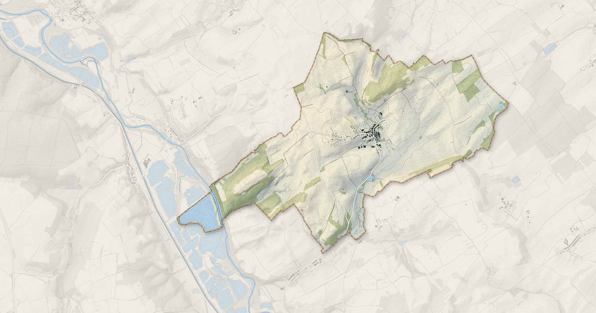 Portrait cartographique de Haussonville : relief, eau, forêts, bâti et voies, calculés à partir des données de l'IGN