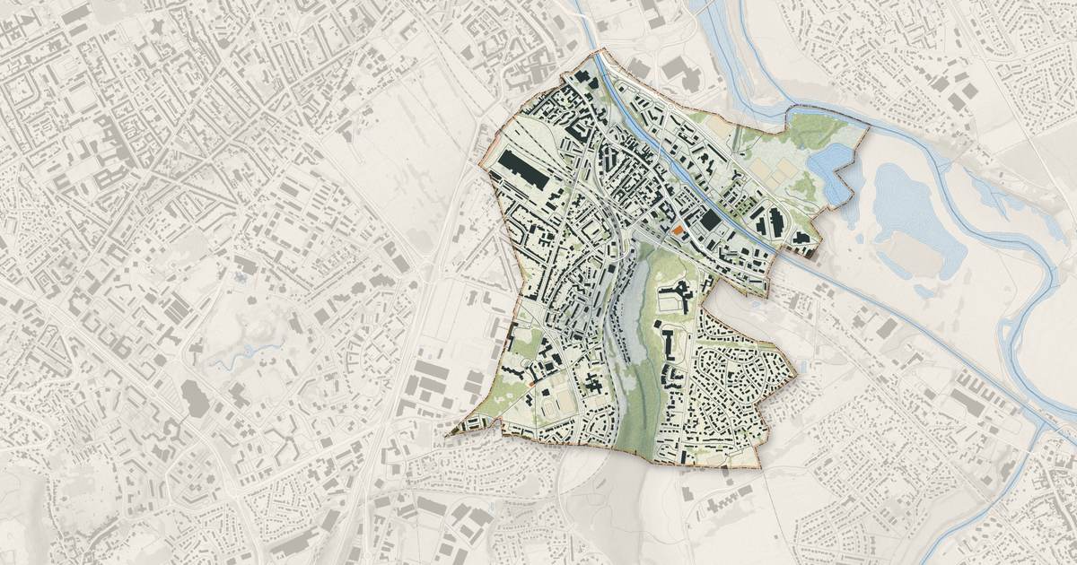 Portrait cartographique de Jarville-la-Malgrange : relief, eau, forêts, bâti et voies, calculés à partir des données de l'IGN