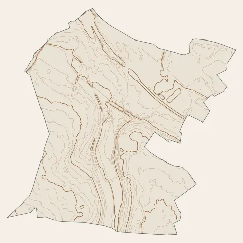 Jarville-la-Malgrange : courbes de niveau
