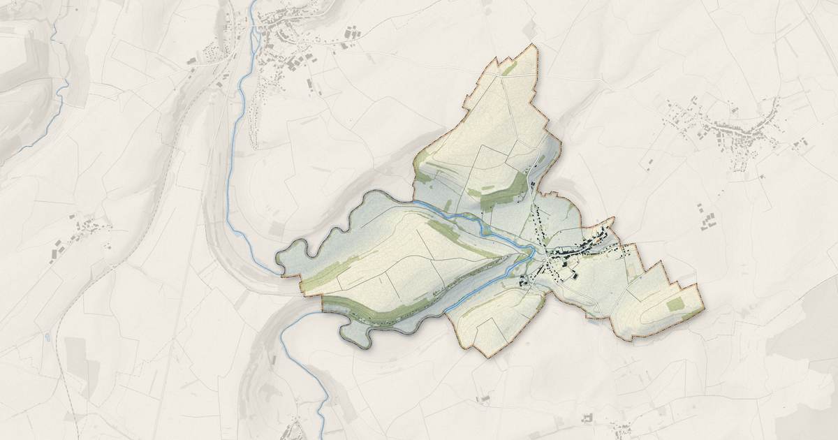 Portrait cartographique de Lemainville : relief, eau, forêts, bâti et voies, calculés à partir des données de l'IGN