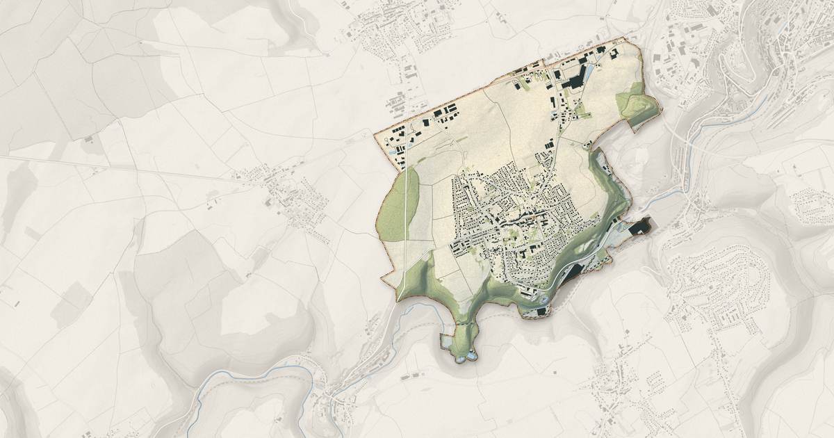 Portrait cartographique de Lexy : relief, eau, forêts, bâti et voies, calculés à partir des données de l'IGN
