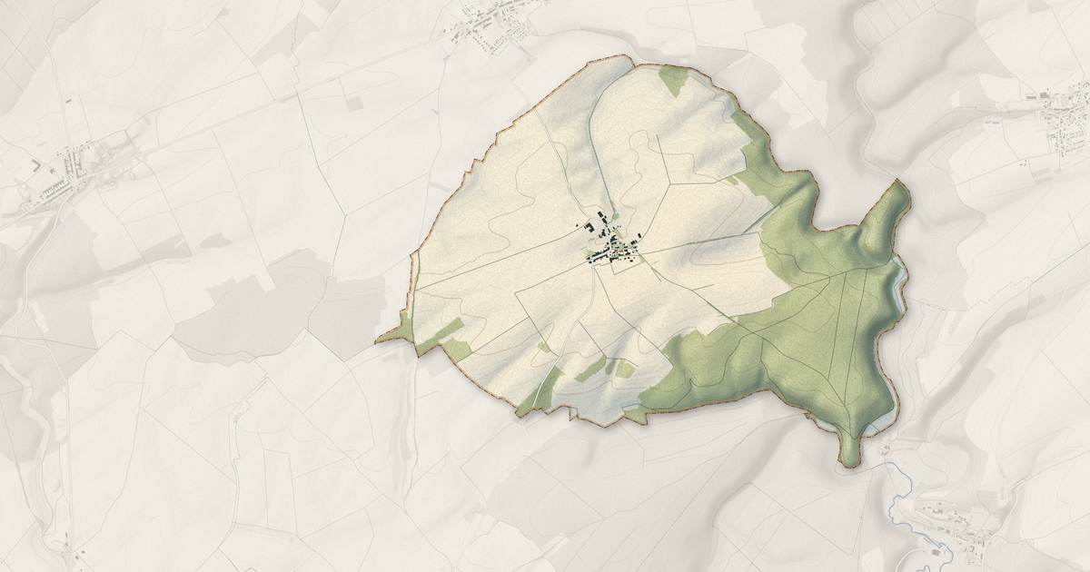 Portrait cartographique de Lironville : relief, eau, forêts, bâti et voies, calculés à partir des données de l'IGN