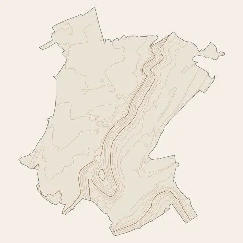 Longwy : courbes de niveau