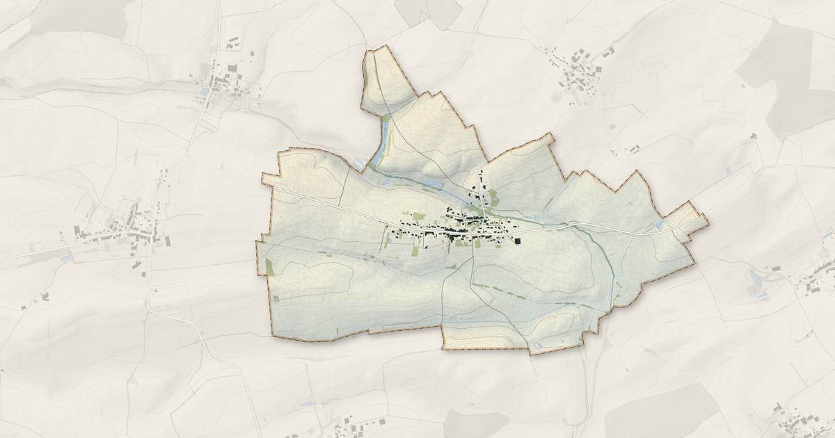 Portrait cartographique de Lubey : relief, eau, forêts, bâti et voies, calculés à partir des données de l'IGN
