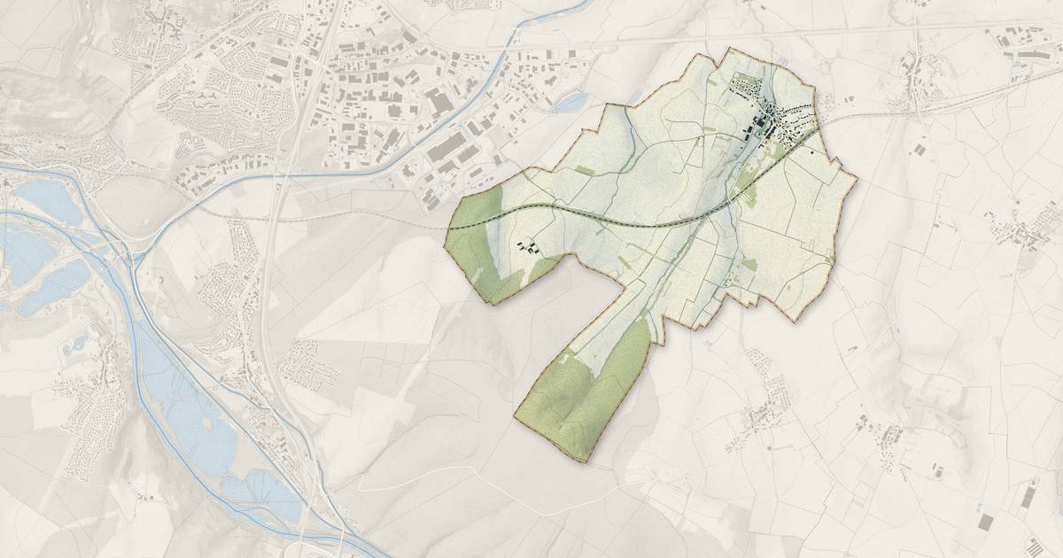Portrait cartographique de Lupcourt : relief, eau, forêts, bâti et voies, calculés à partir des données de l'IGN