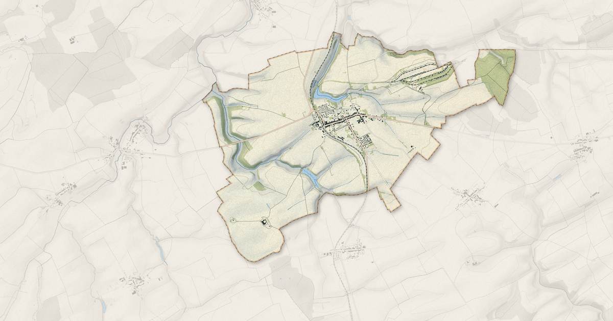 Portrait cartographique de Mars-la-Tour : relief, eau, forêts, bâti et voies, calculés à partir des données de l'IGN