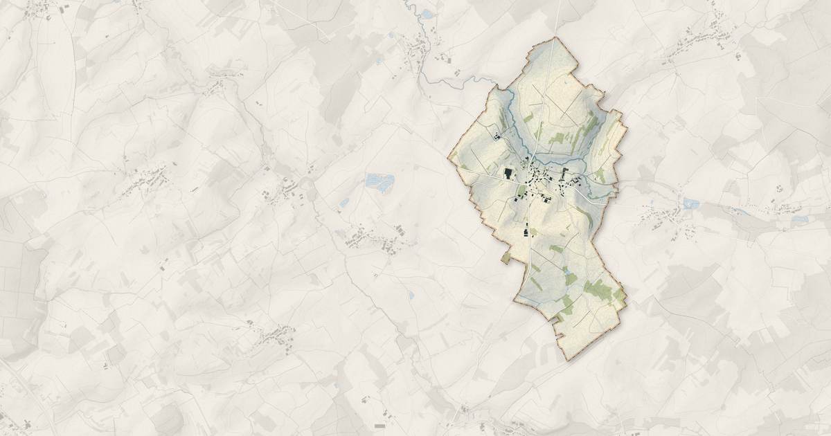 Portrait cartographique de Montigny : relief, eau, forêts, bâti et voies, calculés à partir des données de l'IGN