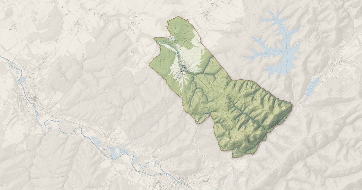 Portrait cartographique de Neufmaisons : relief, eau, forêts, bâti et voies, calculés à partir des données de l'IGN