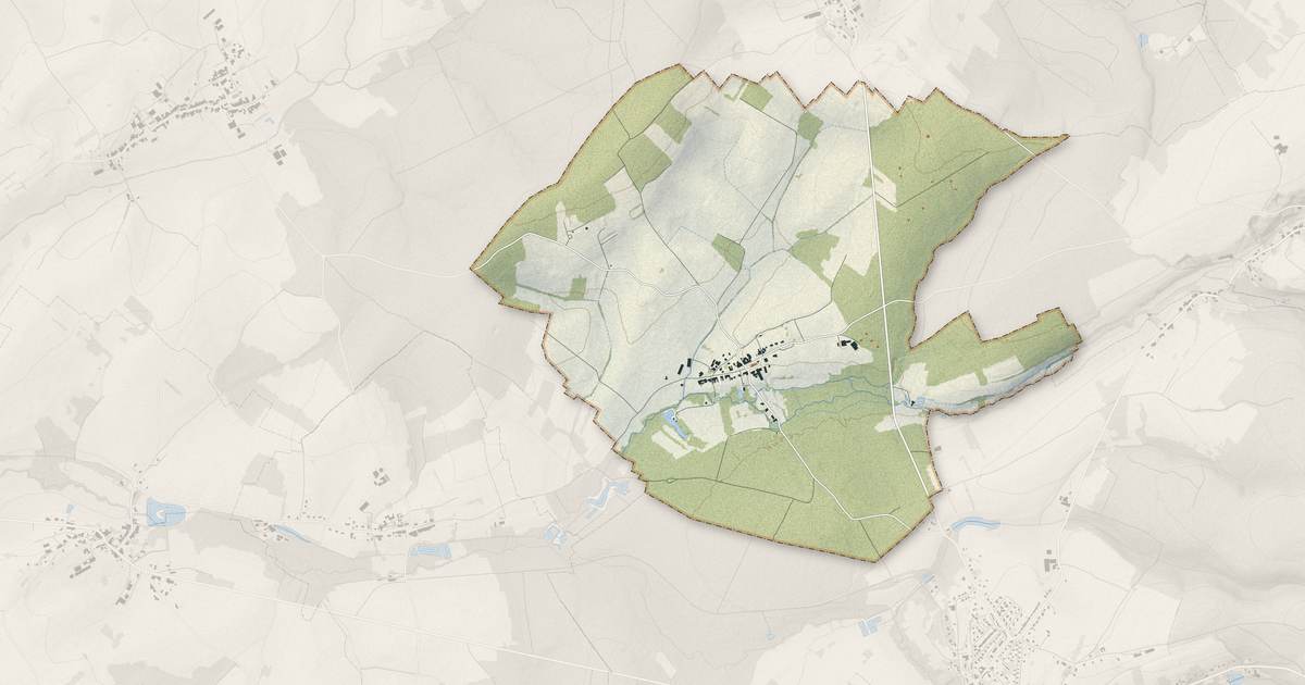 Portrait cartographique de Neuviller-lès-Badonviller : relief, eau, forêts, bâti et voies, calculés à partir des données de l'IGN