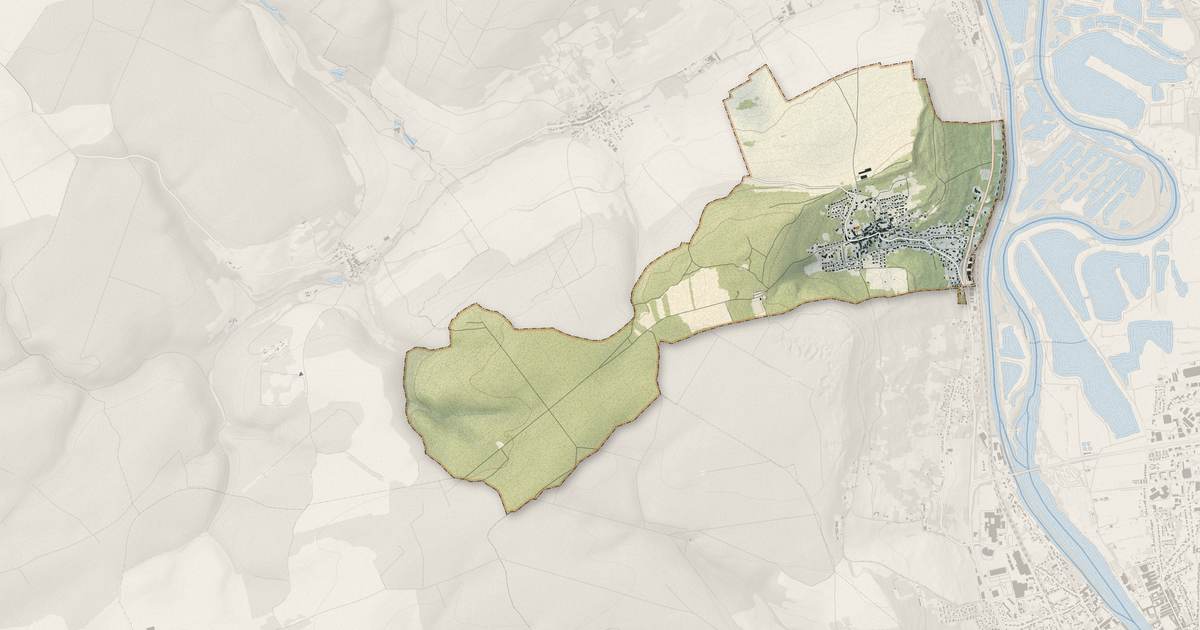 Portrait cartographique de Norroy-lès-Pont-à-Mousson : relief, eau, forêts, bâti et voies, calculés à partir des données de l'IGN