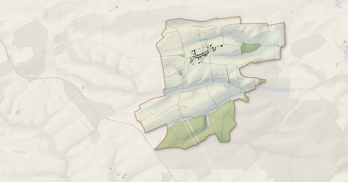 Portrait cartographique de Ozerailles : relief, eau, forêts, bâti et voies, calculés à partir des données de l'IGN