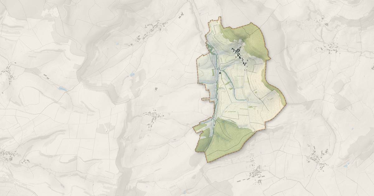 Portrait cartographique de Pulney : relief, eau, forêts, bâti et voies, calculés à partir des données de l'IGN