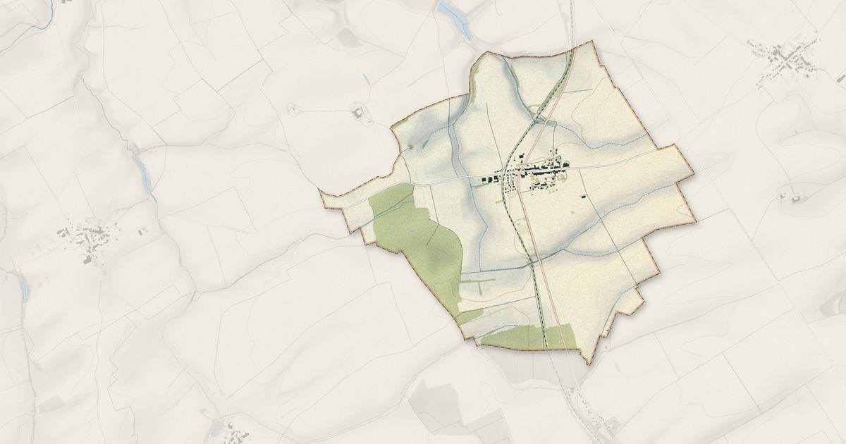 Portrait cartographique de Puxieux : relief, eau, forêts, bâti et voies, calculés à partir des données de l'IGN
