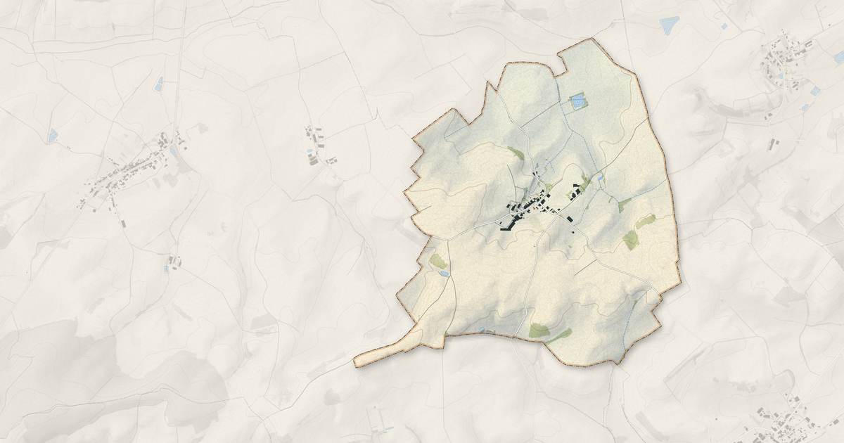 Portrait cartographique de Réchicourt-la-Petite : relief, eau, forêts, bâti et voies, calculés à partir des données de l'IGN
