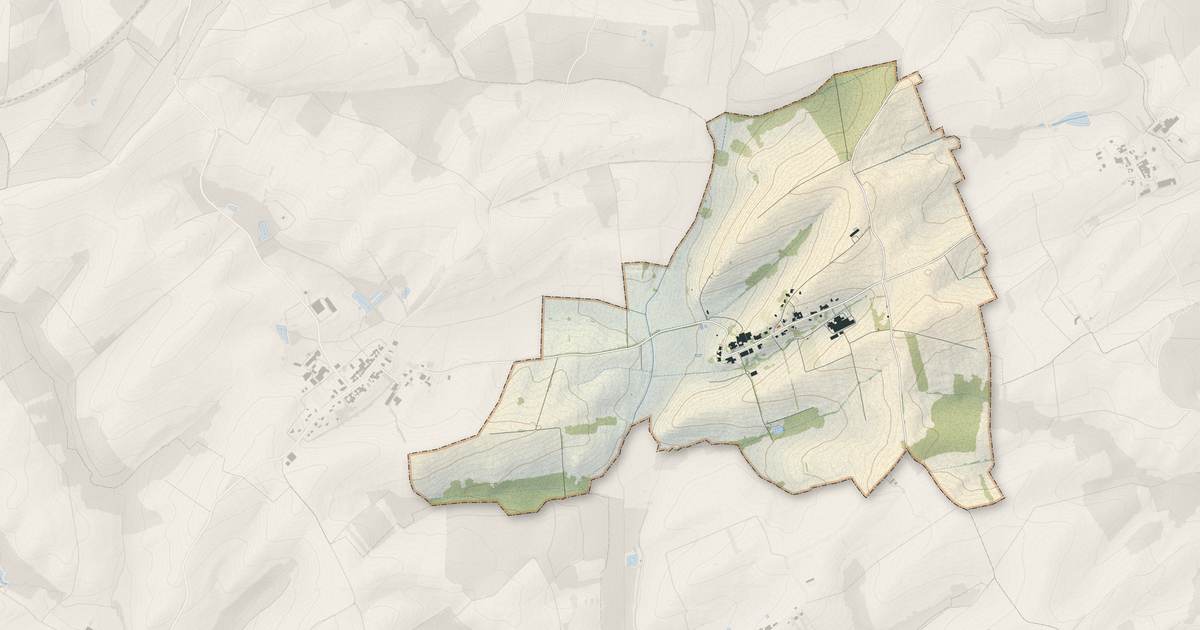 Portrait cartographique de Reillon : relief, eau, forêts, bâti et voies, calculés à partir des données de l'IGN