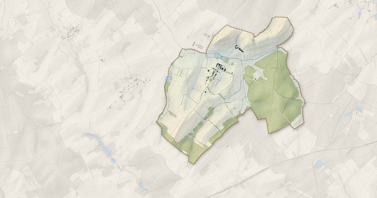 Portrait cartographique de Remoncourt : relief, eau, forêts, bâti et voies, calculés à partir des données de l'IGN