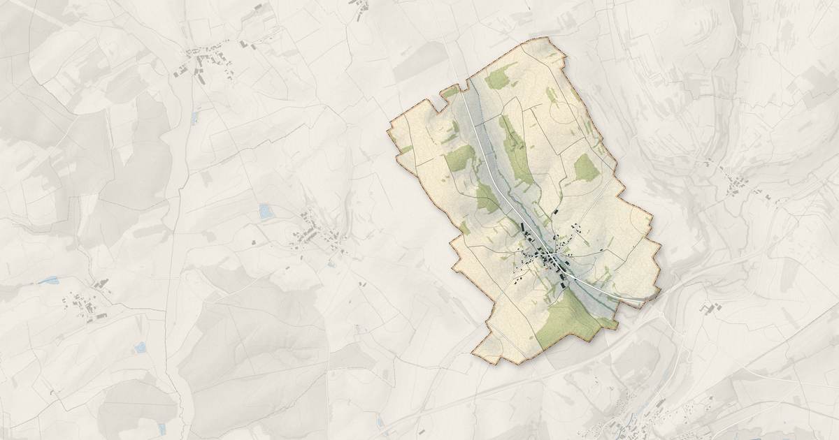 Portrait cartographique de Repaix : relief, eau, forêts, bâti et voies, calculés à partir des données de l'IGN