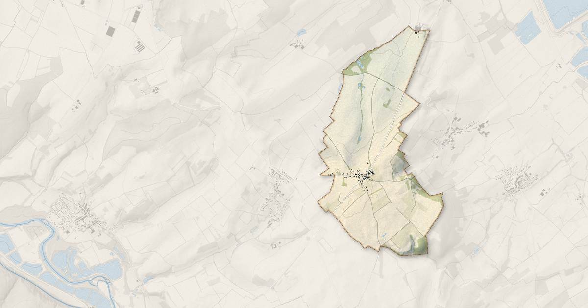 Portrait cartographique de Saffais : relief, eau, forêts, bâti et voies, calculés à partir des données de l'IGN