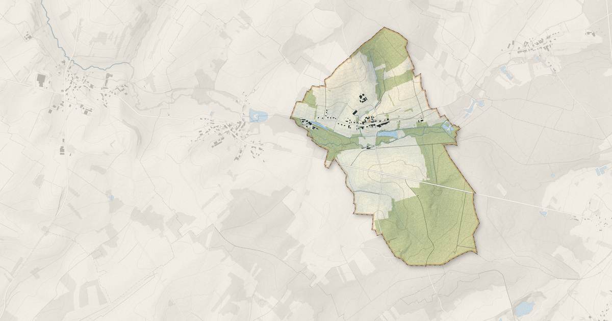 Portrait cartographique de Saint-Maurice-aux-Forges : relief, eau, forêts, bâti et voies, calculés à partir des données de l'IGN