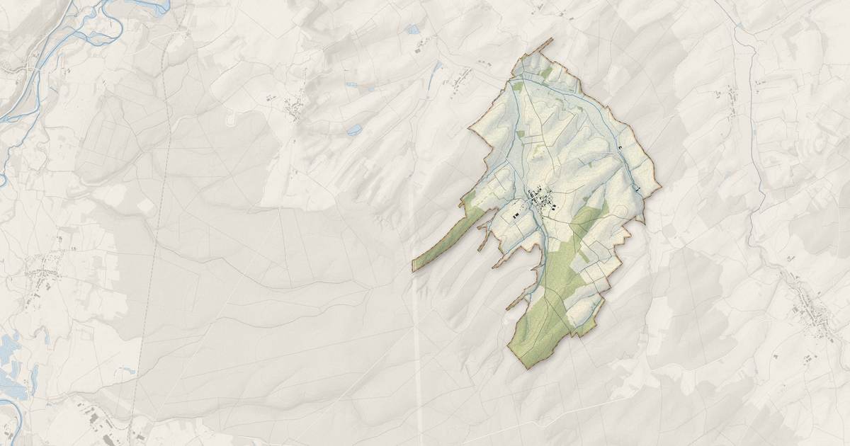 Portrait cartographique de Saint-Rémy-aux-Bois : relief, eau, forêts, bâti et voies, calculés à partir des données de l'IGN
