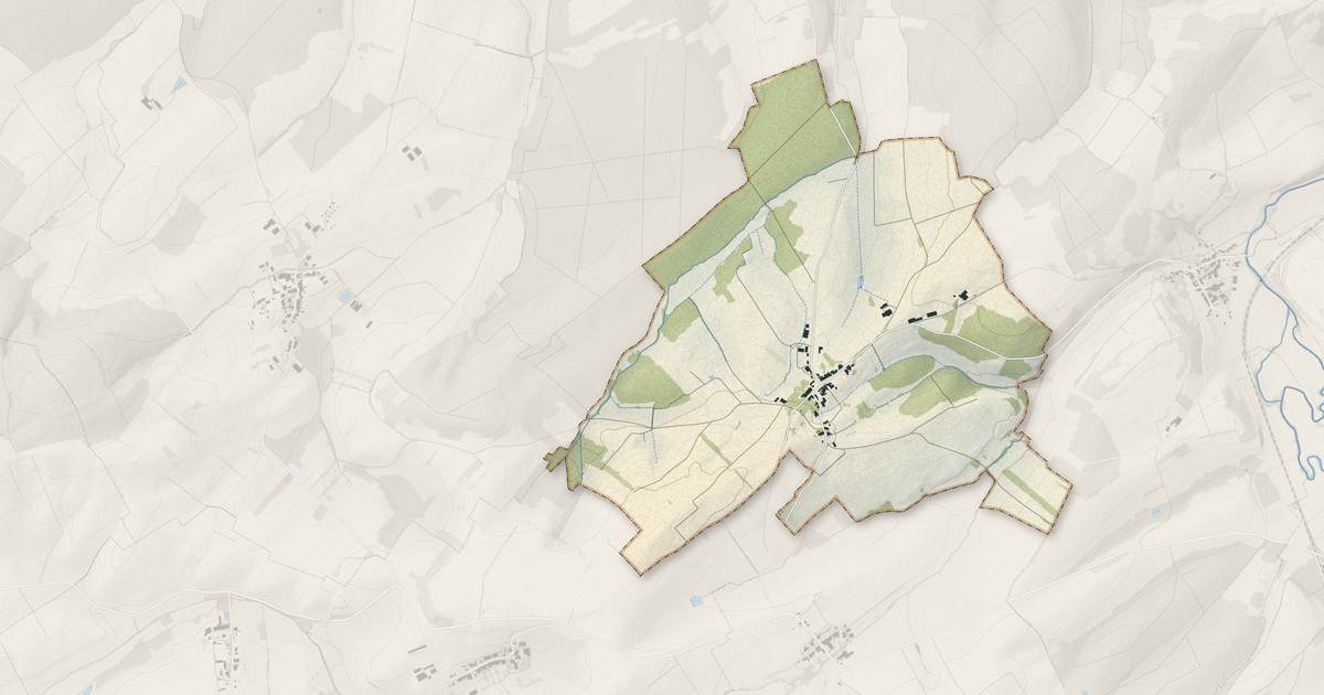 Portrait cartographique de Seranville : relief, eau, forêts, bâti et voies, calculés à partir des données de l'IGN