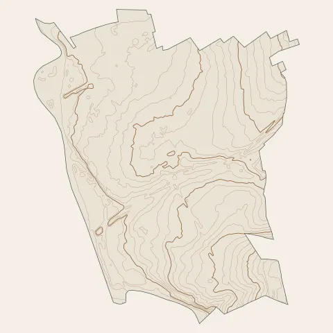 Tomblaine : courbes de niveau
