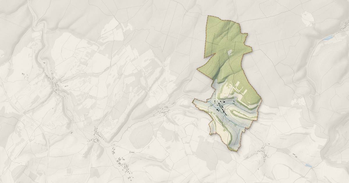 Portrait cartographique de Tramont-Émy : relief, eau, forêts, bâti et voies, calculés à partir des données de l'IGN