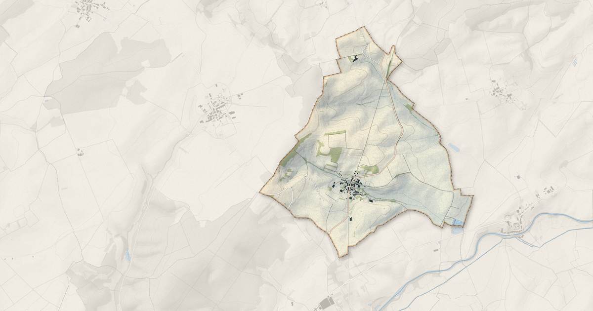 Portrait cartographique de Valhey : relief, eau, forêts, bâti et voies, calculés à partir des données de l'IGN