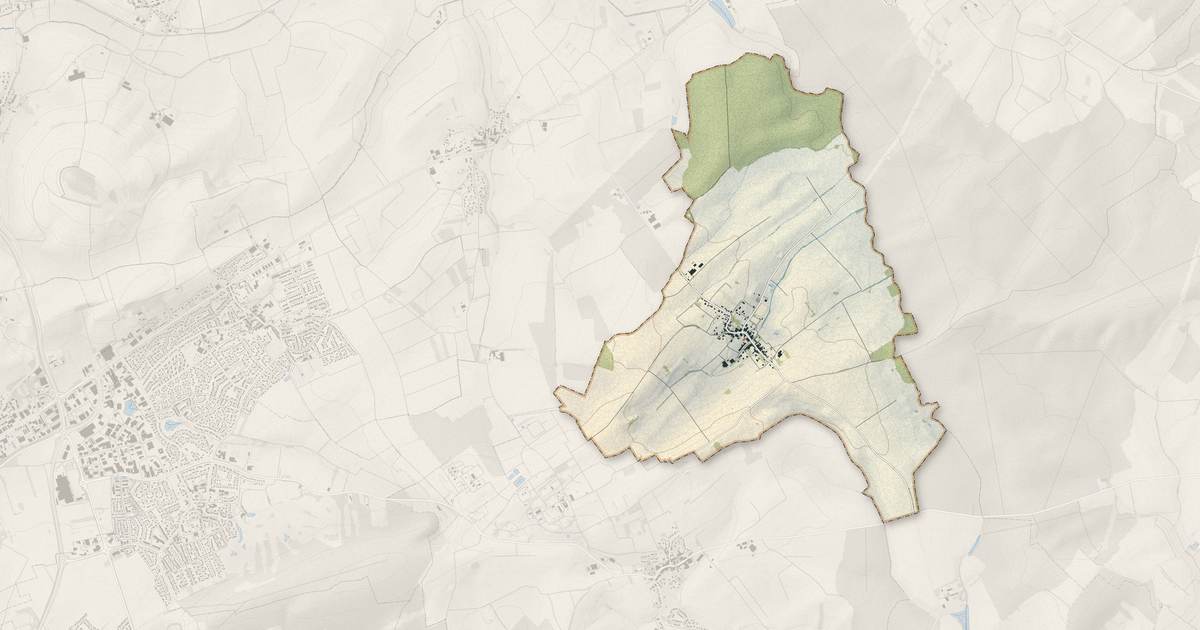 Portrait cartographique de Velaine-sous-Amance : relief, eau, forêts, bâti et voies, calculés à partir des données de l'IGN