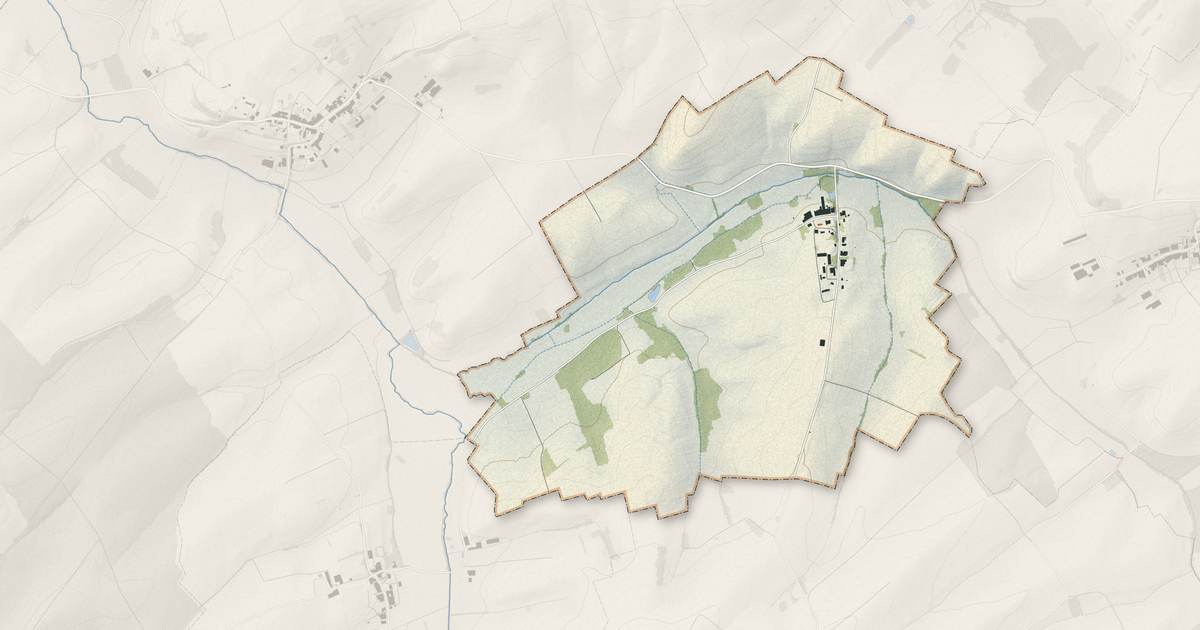 Portrait cartographique de Vennezey : relief, eau, forêts, bâti et voies, calculés à partir des données de l'IGN