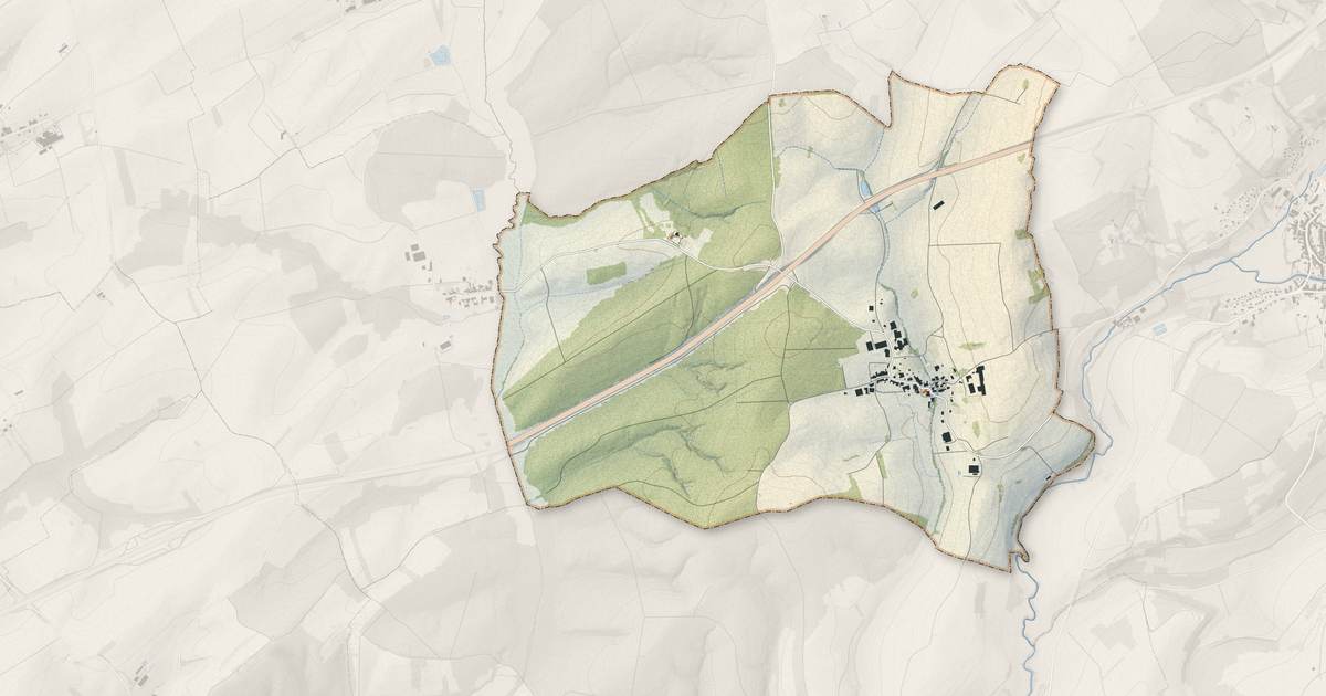 Portrait cartographique de Verdenal : relief, eau, forêts, bâti et voies, calculés à partir des données de l'IGN