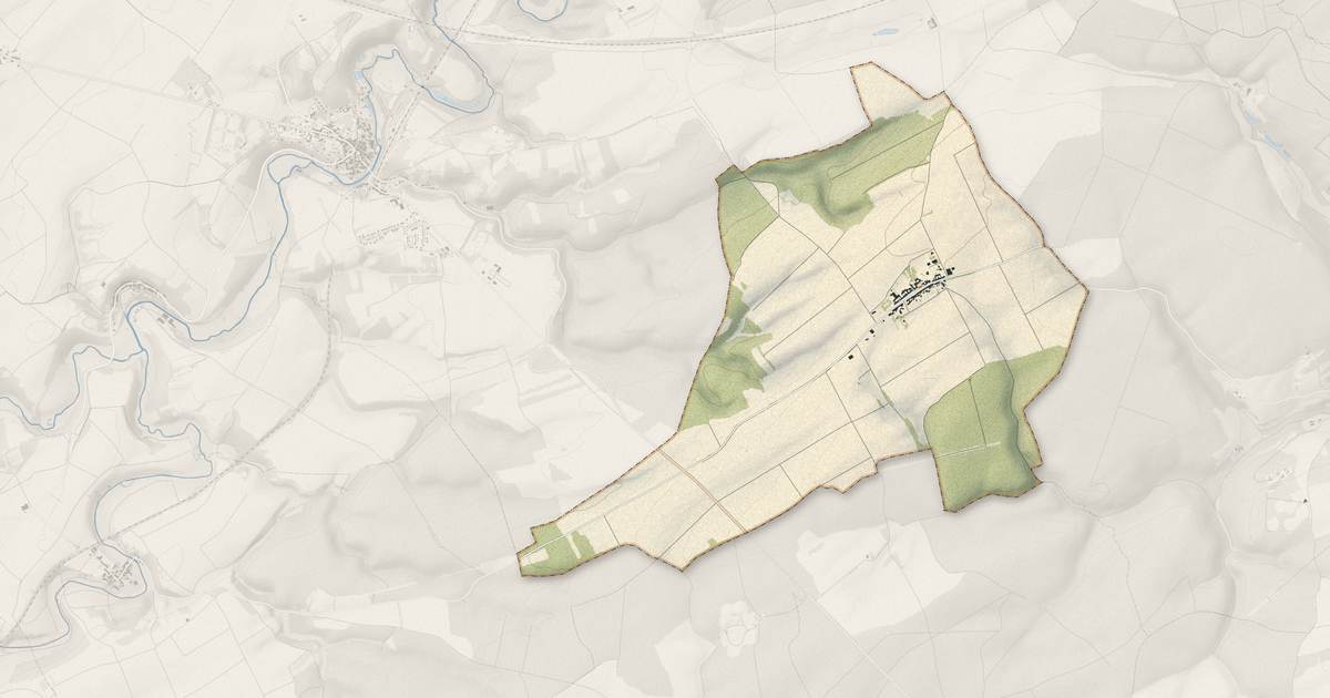 Portrait cartographique de Viéville-en-Haye : relief, eau, forêts, bâti et voies, calculés à partir des données de l'IGN