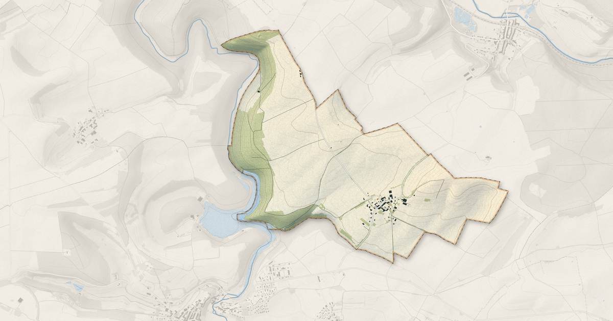Portrait cartographique de Villers-le-Rond : relief, eau, forêts, bâti et voies, calculés à partir des données de l'IGN
