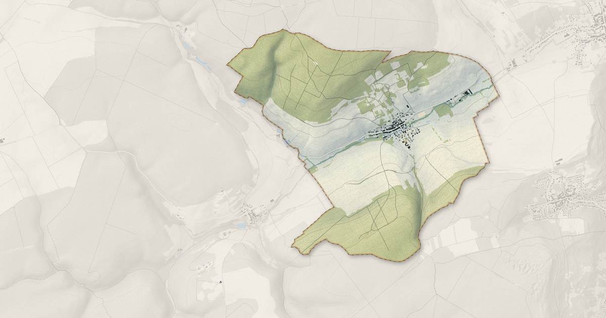 Portrait cartographique de Villers-sous-Prény : relief, eau, forêts, bâti et voies, calculés à partir des données de l'IGN