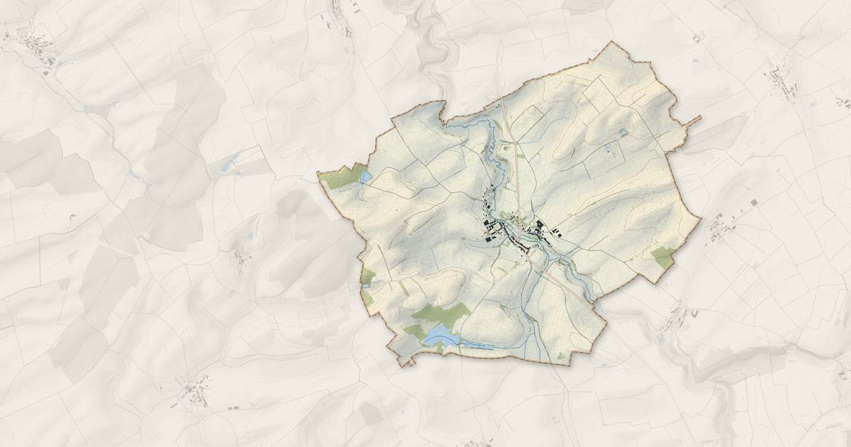Portrait cartographique de Xivry-Circourt : relief, eau, forêts, bâti et voies, calculés à partir des données de l'IGN