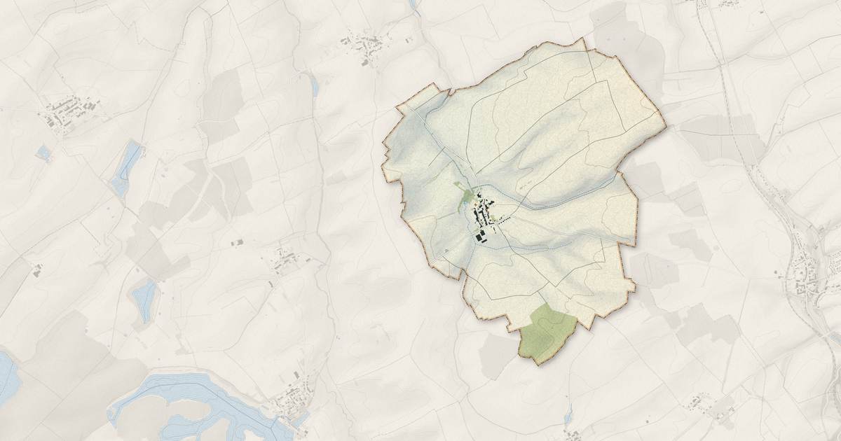 Portrait cartographique de Xonville : relief, eau, forêts, bâti et voies, calculés à partir des données de l'IGN