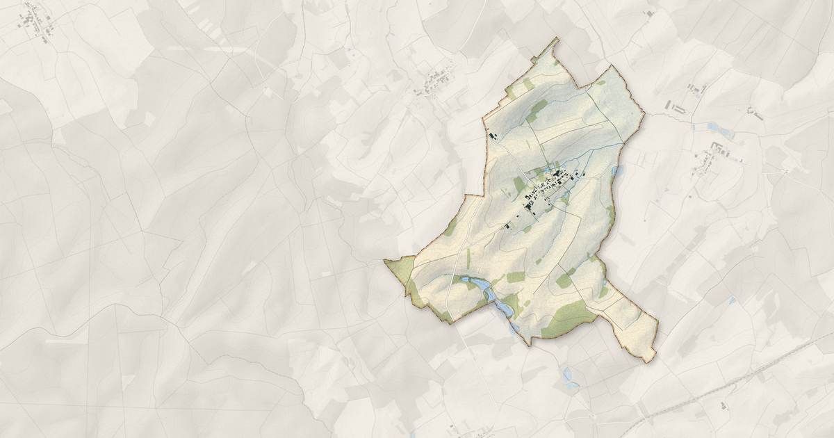 Portrait cartographique de Xousse : relief, eau, forêts, bâti et voies, calculés à partir des données de l'IGN