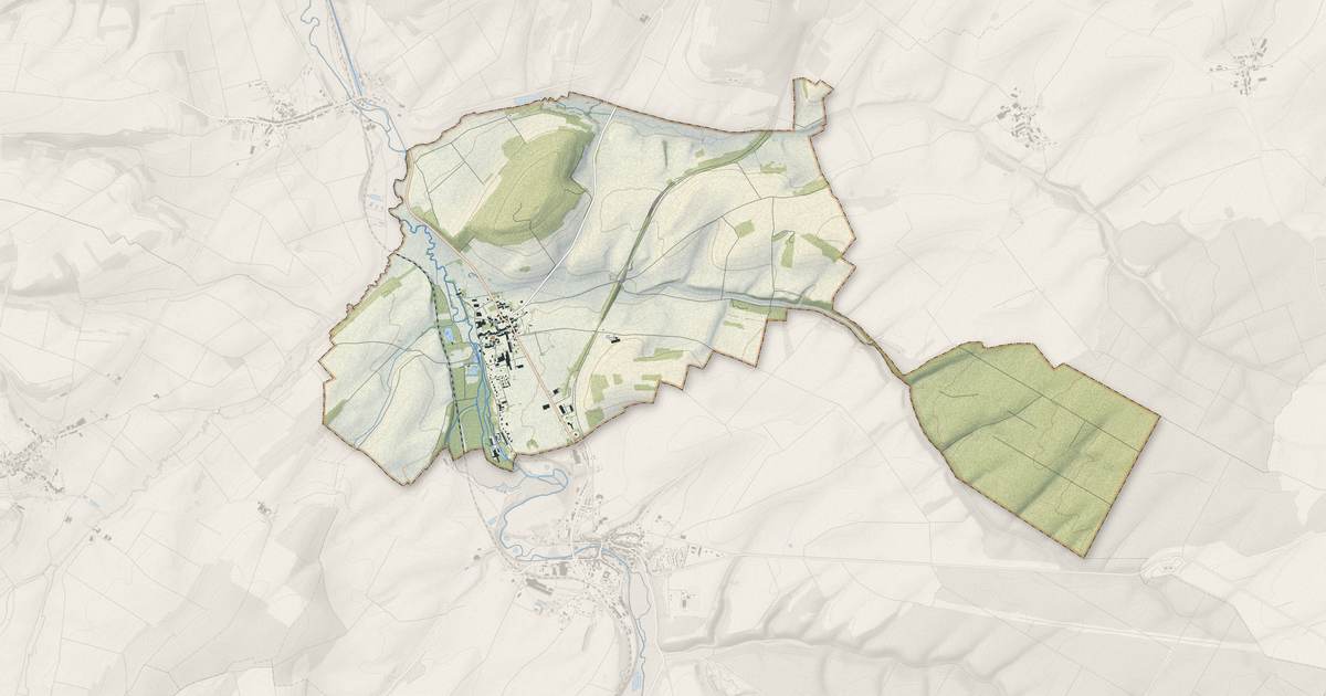 Portrait cartographique de Abainville : relief, eau, forêts, bâti et voies, calculés à partir des données de l'IGN