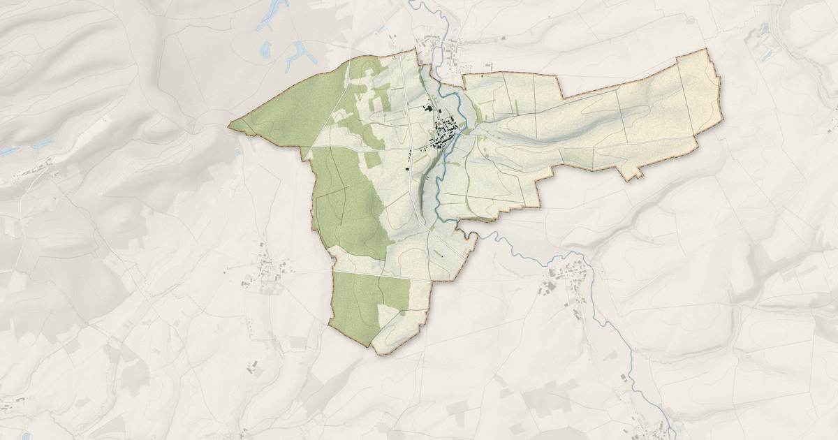 Portrait cartographique de Autrécourt-sur-Aire : relief, eau, forêts, bâti et voies, calculés à partir des données de l'IGN