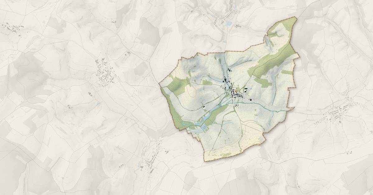 Portrait cartographique de Avioth : relief, eau, forêts, bâti et voies, calculés à partir des données de l'IGN