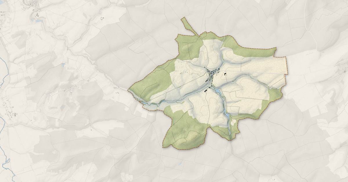 Portrait cartographique de Avocourt : relief, eau, forêts, bâti et voies, calculés à partir des données de l'IGN