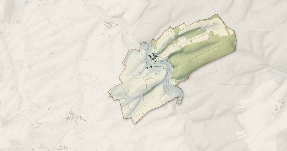 Portrait cartographique de Baudrémont : relief, eau, forêts, bâti et voies, calculés à partir des données de l'IGN
