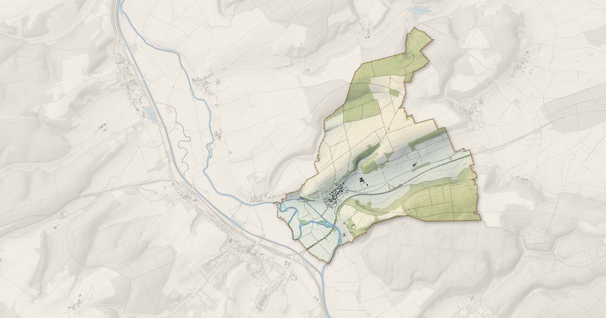 Portrait cartographique de Boncourt-sur-Meuse : relief, eau, forêts, bâti et voies, calculés à partir des données de l'IGN