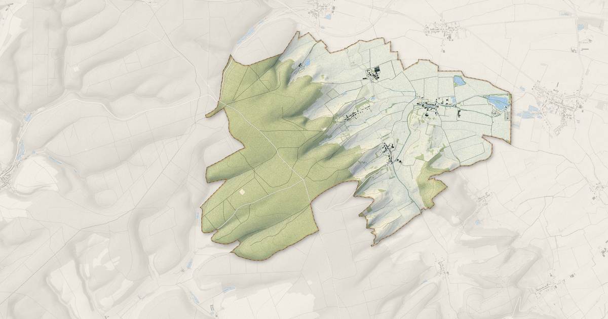 Portrait cartographique de Bonzée : relief, eau, forêts, bâti et voies, calculés à partir des données de l'IGN